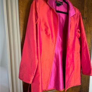 Nina Mclemore orange W/fuchsia trim Silk